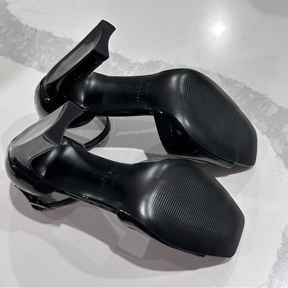 Marc Fisher Glossy Black Strappy Heels size 6.5 - Picture 13 of 14